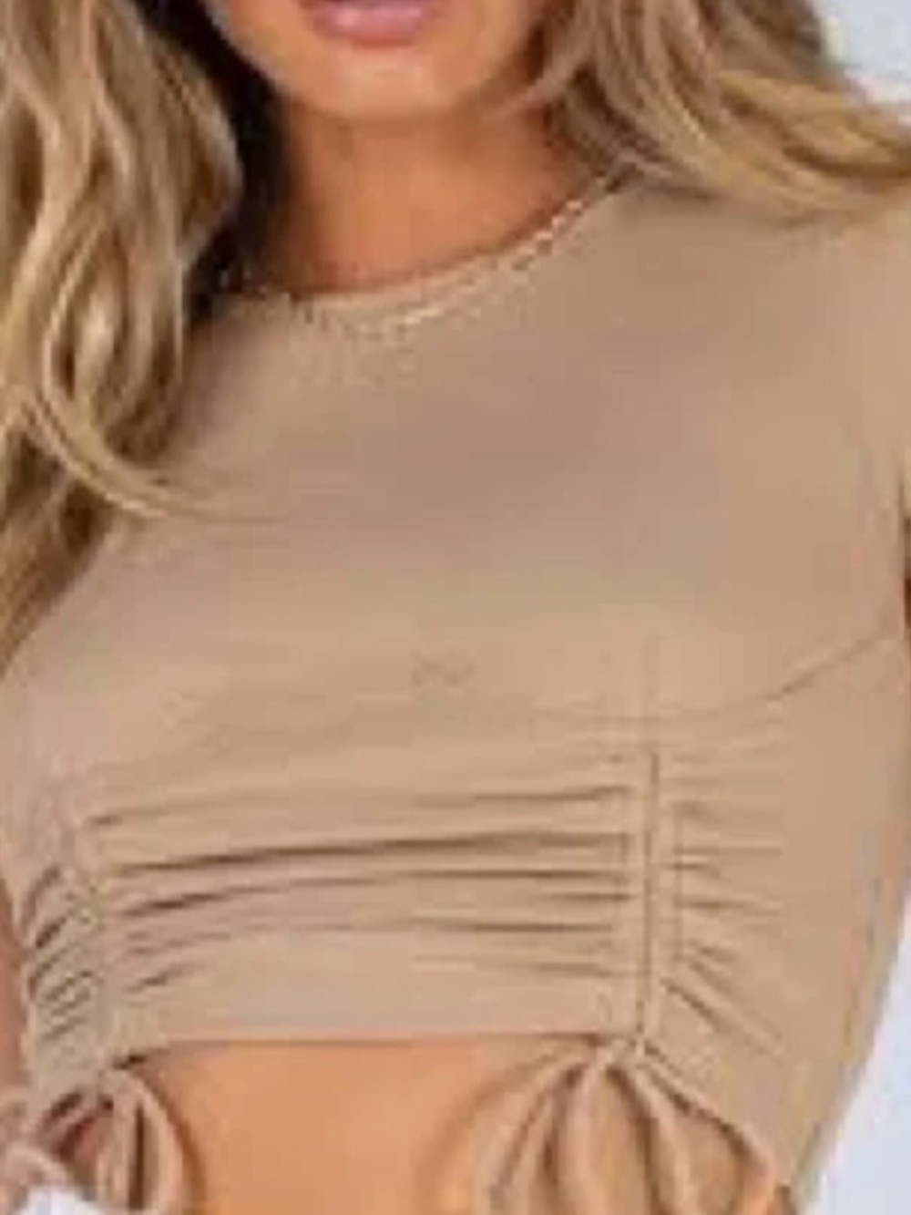 Princess Polly Stormi Ruched Underwire Drawstring Crop Top Corset Detail Size 4 - Picture 2 of 11